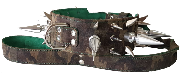 collar y correa para perros camuflaje militar