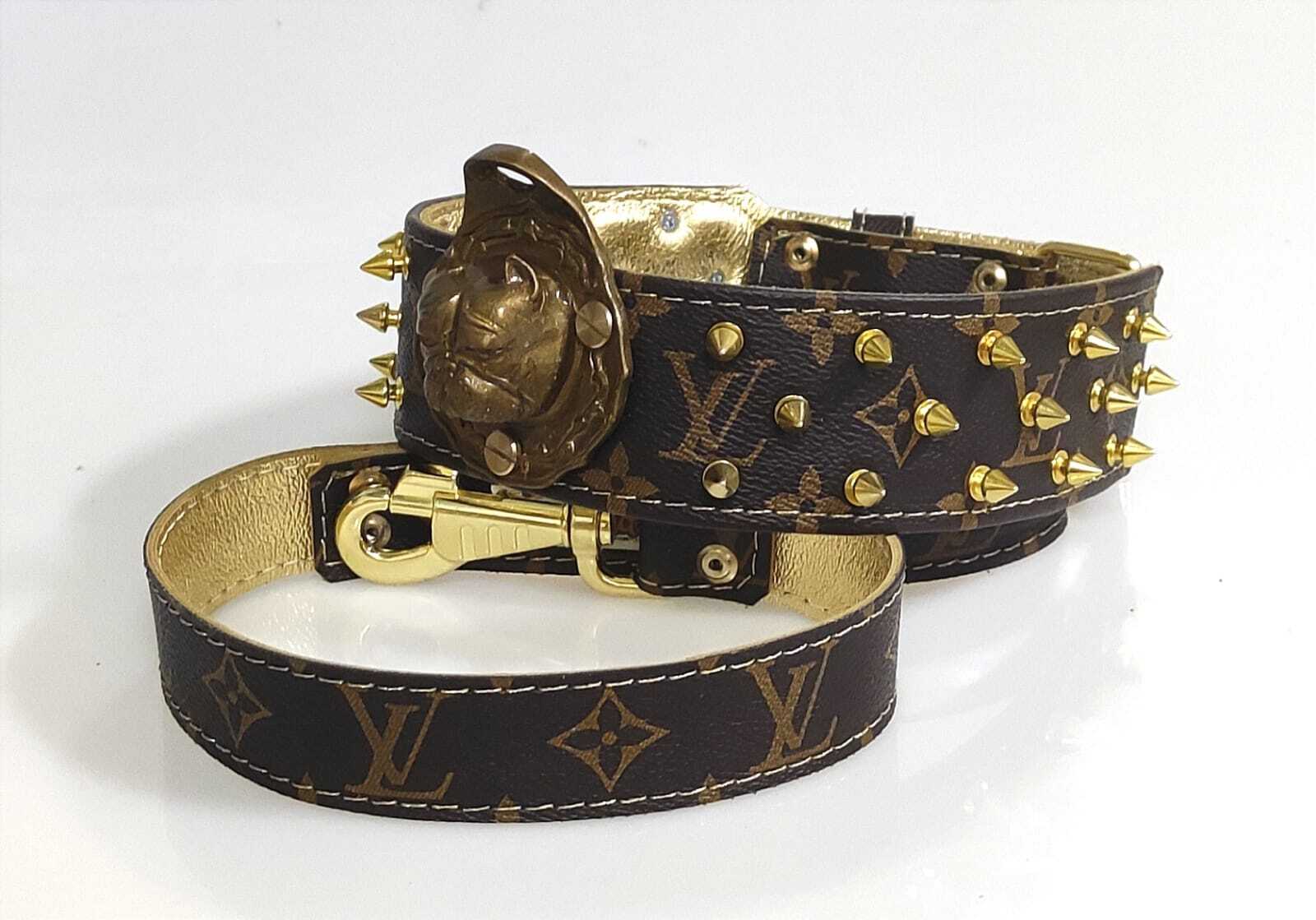 Collar y correa LV american bully